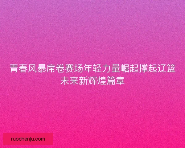 青春风暴席卷赛场年轻力量崛起撑起辽篮未来新辉煌篇章