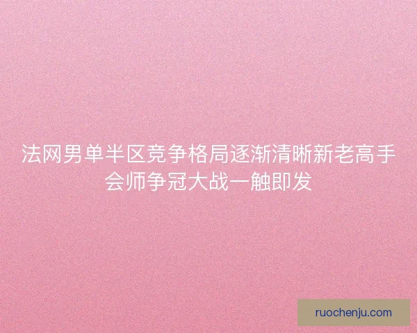法网男单半区竞争格局逐渐清晰新老高手会师争冠大战一触即发
